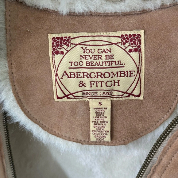 Vintage Abercrombie and Fitch 100% Leather Shell Jacket - Picture 9 of 13